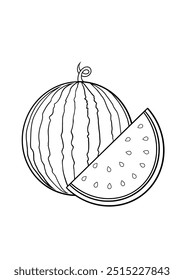 vector illustration design of two watermelons