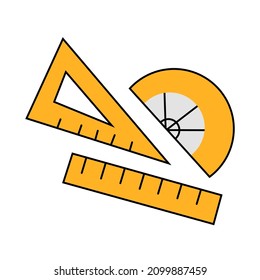 vector illustration design with various kinds of ruler