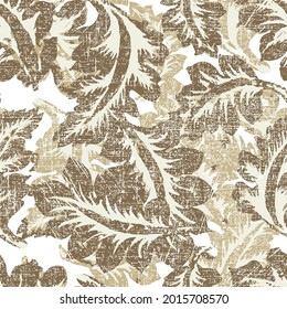 vector illustration design vintage modern leaves seamless pattern.Seamless camouflage pattern with tropical leaves, Background wallpaper leaves 