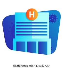 vector illustration design virus emergency hospital