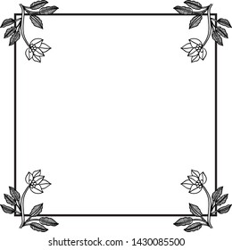 Vector illustration design wallpaper with beautiful flower frame