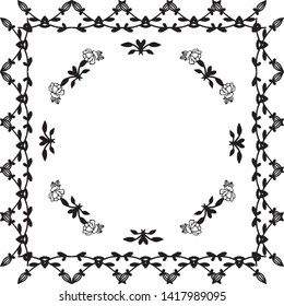 Vector illustration design wallpaper with various ornate of flower frame