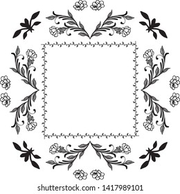 Vector illustration design wallpaper with various ornate of flower frame