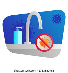 vector illustration design wash hand