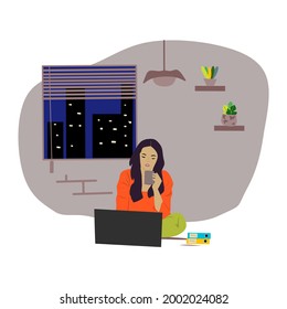 Vector illustration or design of work from home 