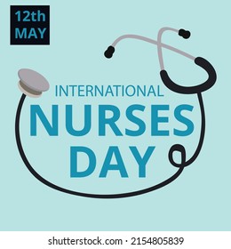 Vector illustration design12 May. Happy International Nurses Day background.