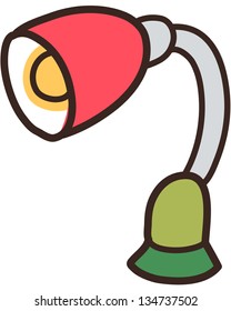 Vector illustration of a desk lamp