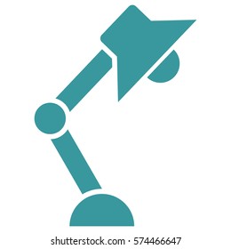 Ilustración vectorial Icono de lámpara de escritorio en azul suave