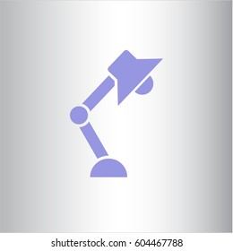 Vector Illustration of Desk Lamp icon in Violet Color

