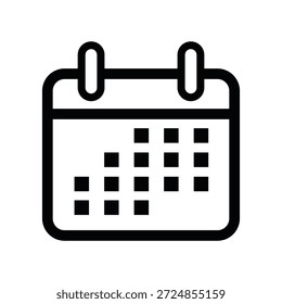 Ilustración vectorial de un ícono de calendario de escritorio con un diseño de página en papel para organizar citas de negocios y recordatorios diarios de eventos para cualquier mes o año