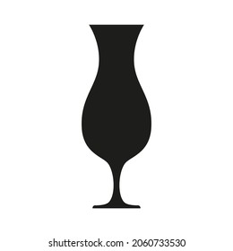 Vector illustration. Dessert and drink glass isolated icon.