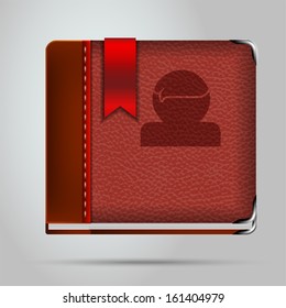 Vector illustration of detailed address book icon