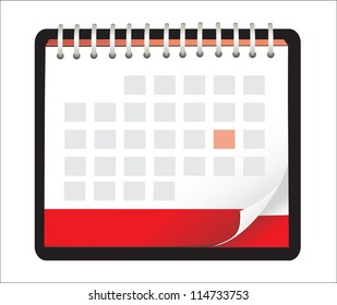 Vector illustration of detailed beautiful calendar icon