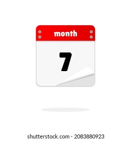 Vector illustration of detailed beautiful calendar icon