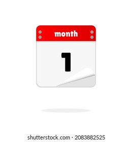 Vector illustration of detailed beautiful calendar icon