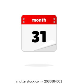 Vector illustration of detailed beautiful calendar icon