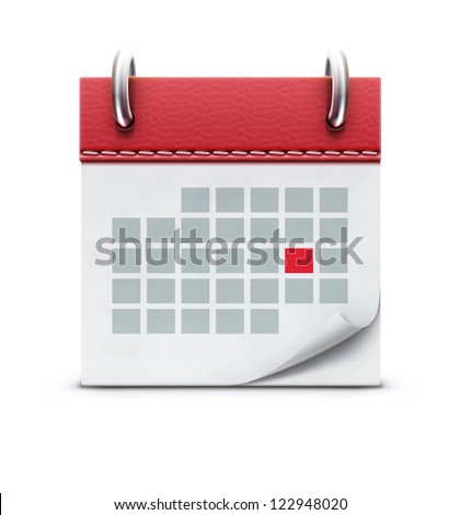 Vector illustration of detailed beautiful calendar icon