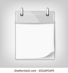 Vector illustration of detailed calendar