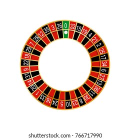 Vector illustration of detailed casino roulette wheel