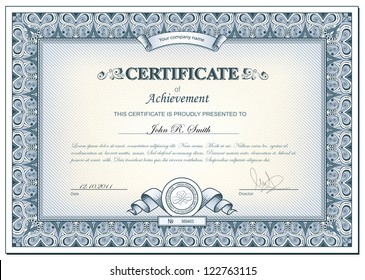 Vector illustration of detailed certificate