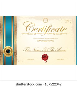 Vector illustration of detailed certificate