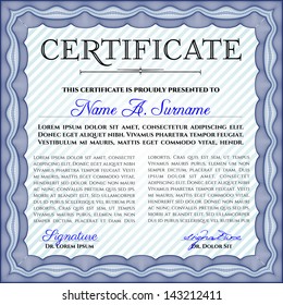 Vector illustration of detailed certificate