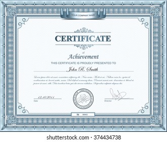 Vector illustration of detailed certificate