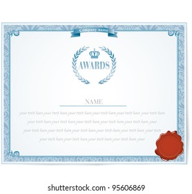 Vector illustration of detailed certificate vector