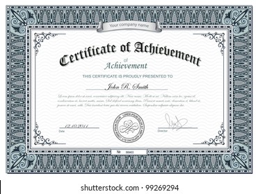 Vector illustration of detailed certificate