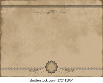 Vector illustration of detailed certificate on vintage design