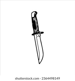 vector illustration of detailed dagger