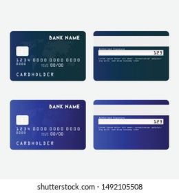 Vector illustration of detailed glossy black credit card isolated on white background 