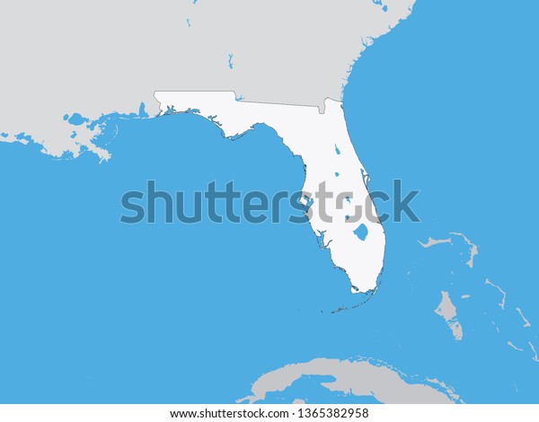 Vector Illustration Detailed Political Map Us Stock Vector (Royalty ...