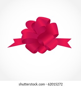 Vector illustration of detailed red celebration bow