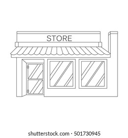 Vector illustration detailed Shop, Market, Store, Cafe Illustration Icon