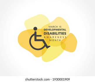 Vector illustration of Developmental Disabilities Awareness Month observed in the month of March
