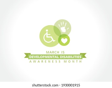 Vector illustration of Developmental Disabilities Awareness Month observed in the month of March