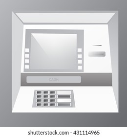 Vector illustration of the device for operations with money.
