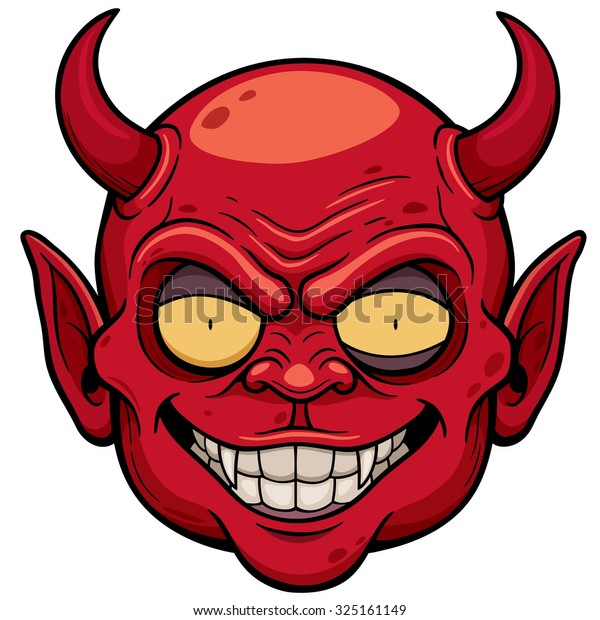 Vector Illustration Devil Face Stock Vector (Royalty Free) 325161149