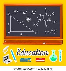 Vector illustration devoted to science and education.
