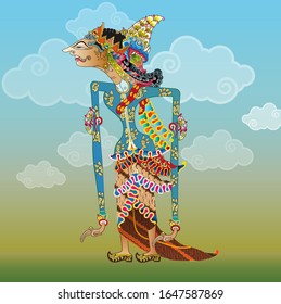 Vector illustration, Dewi ratih shadow puppets character
