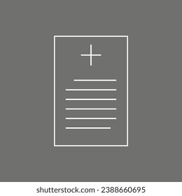 Vector illustration diagnostic sheet for making a diagnosis. Medical icon. Layers grouped for easy editing illustration. For your design.