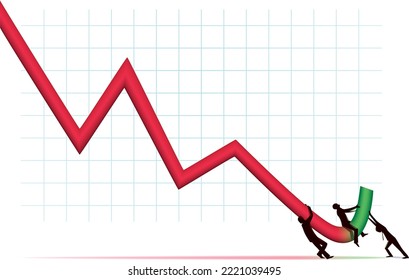 vector illustration of a diagram financial crisis