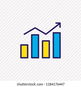 Vector illustration of diagram icon colored line. Beautiful advertising element also can be used as statistics icon element.