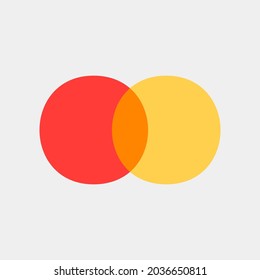 Vector illustration of diagram Venn icon in flat style for any projects, use for website mobile app presentation