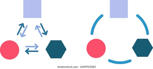 Vector illustration of a diagrammatic representation of flexibility
