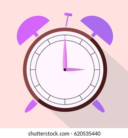 Vector illustration. The dial of the alarm clock.
