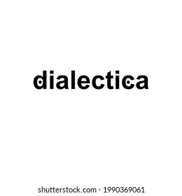 vector illustration dialectica text on white background. Logo concept