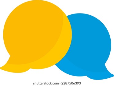 Vector illustration of dialog bubbles. Discussion and conversion. Chat between two people.