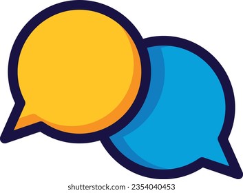 Vector illustration of dialogue bubbles, communication and conversations.